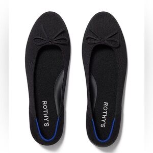 ROTHY’S BALLET FLAT ROUND TOE BLACK SIZE 10  NWT